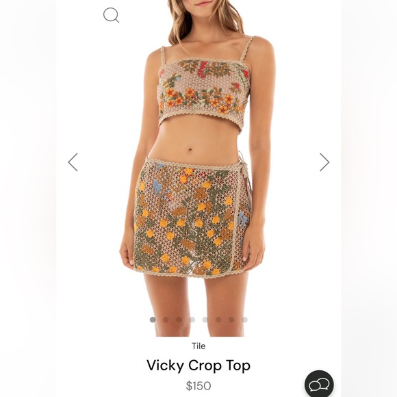 Agua Bendita Crop Top and Skit Size S - Picture 4 of 5